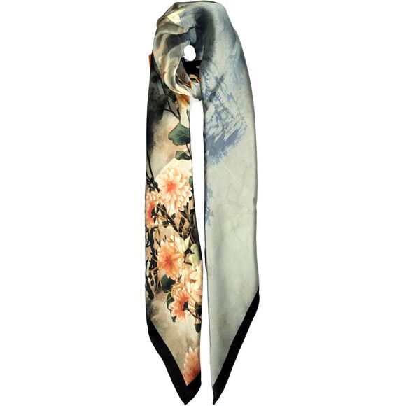 NEW Genuine 100% Mulberry Silk Double Sided Scarf 42"x42" Square Shawl 5842 - Picture 8 of 16